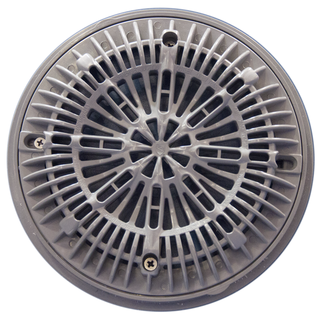 Couvercle et anneau de drain de fond Gris foncé Style Hayward