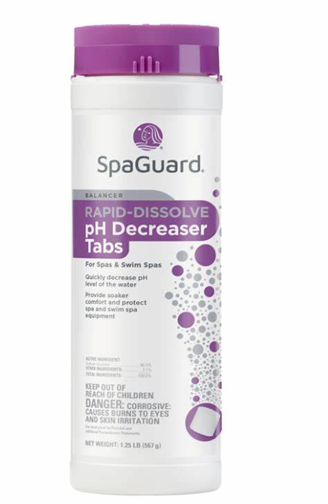 PH decreaser tab rapid dissolution spaguard 567g reducteur de PH