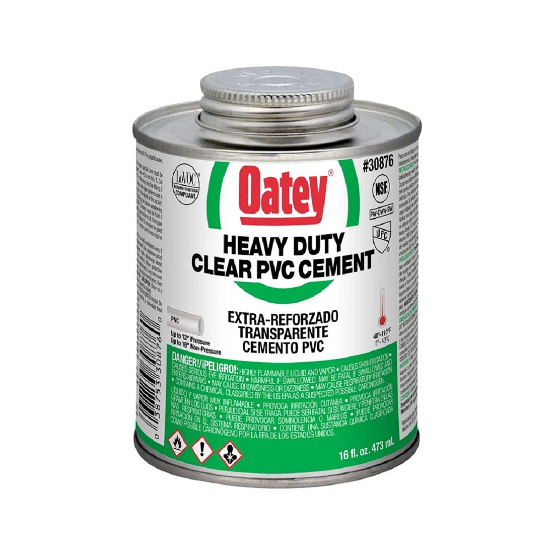 Colle à PVC ''Heavy Duty'' Transparente Oatey