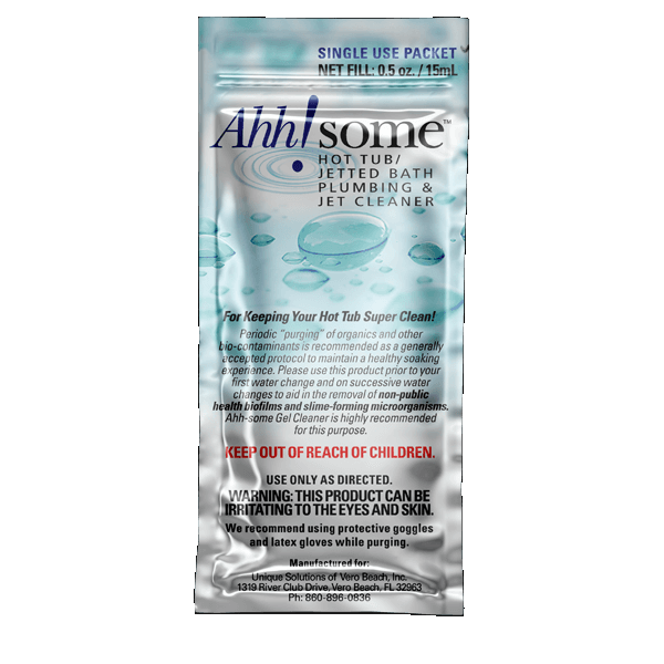 Nettoyant pour plomberie et jets de spa Ahh-Some – Sachet à usage unique 0,5 oz (15 ml)