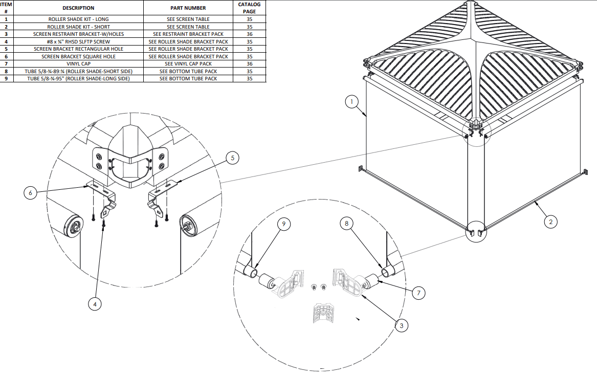 Ensemble de supports 45D pour toile