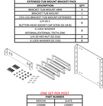 Ensemble de supports de fixation prolongés