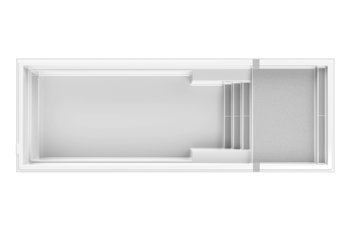 Piscine à plage 12 x 34 Mova