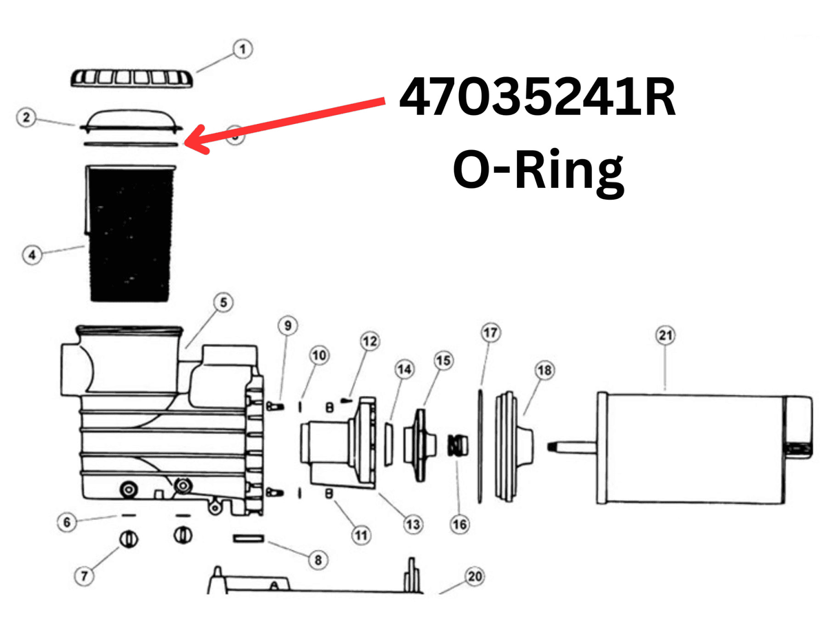 Joint torique (O'ring) de crépine Jacuzzi