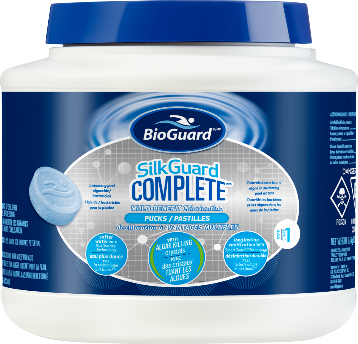 SilkGuard Complete® de Bioguard®, 2 Kg, Les bâtonnets de chloration