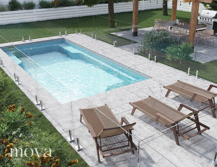 Piscine à fond incliné 12 x 24 Mova