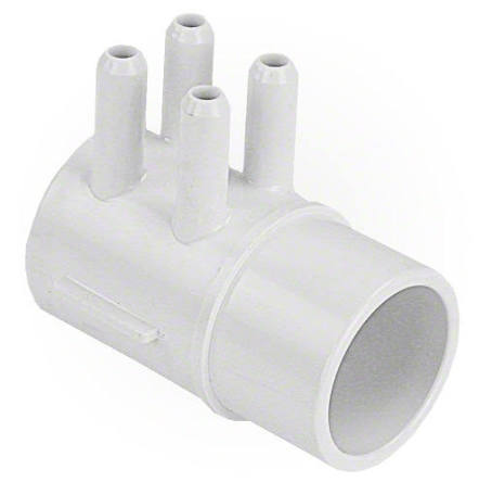 Collecteur Waterway 4 sorties – 1-1/2" à coller mâle x bout fermé x (4) 3/8" cannelé lisse