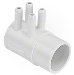 Collecteur Waterway 4 sorties – 1-1/2" à coller mâle x bout fermé x (4) 3/8" cannelé lisse