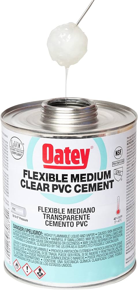 Flexible PVC Cement Glue or 795 Clear Flex PVC Cement - 118 mL