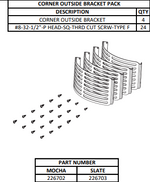 Ensemble de supports de coin extérieurs