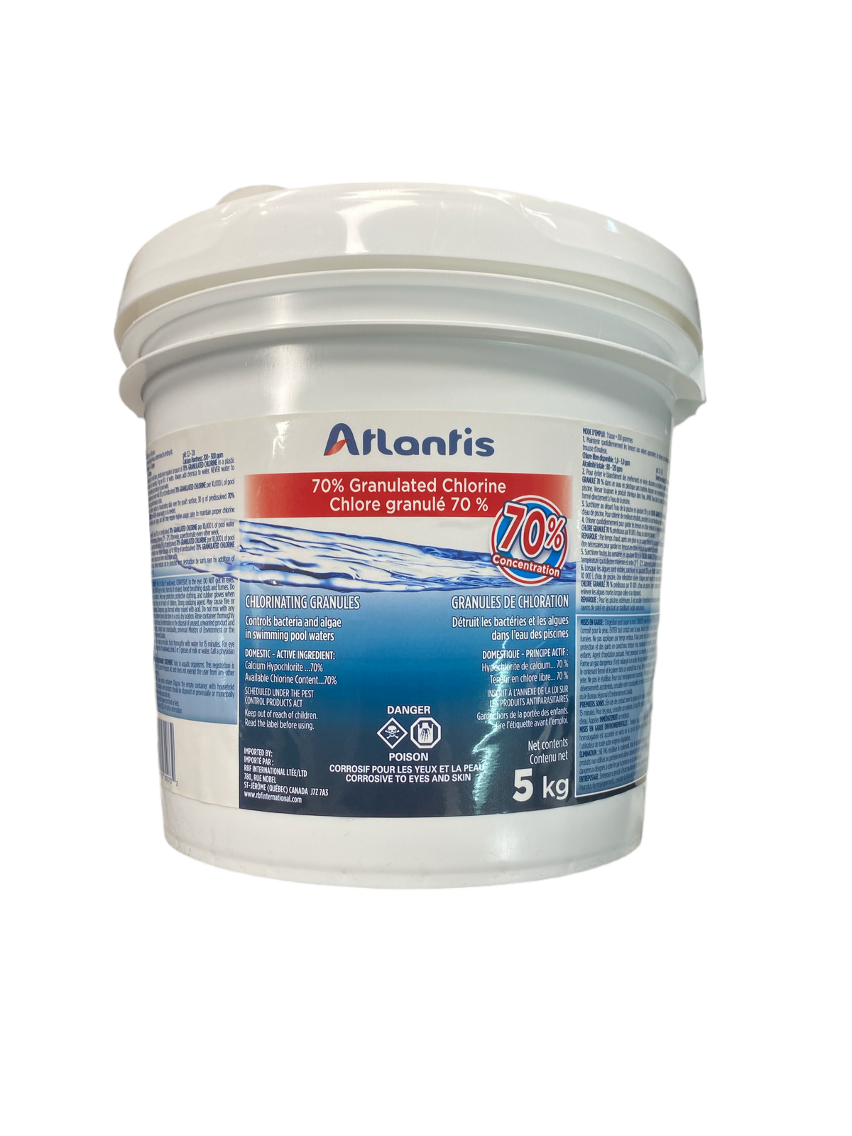 Chlore granules 70% 5KG - Atlantis