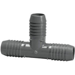 Tee 1 1/2'' (Coché / Coché / Coché) PVC gris