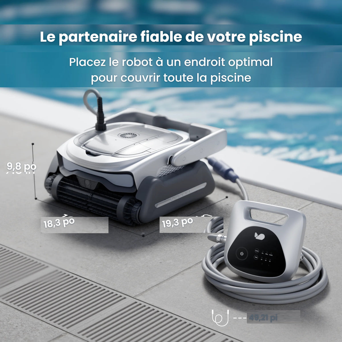 Bublue Bubot 800P Gen2 Multifonction 4-en-1 avec navigation par IA et alimentation filaire illimitée