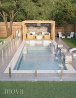 Piscine munis d'une terrasse12 x 26 Mova